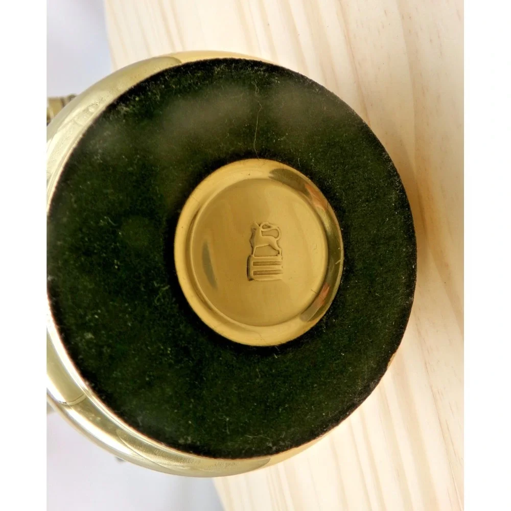 Erhard & Sohne Germany Brass Smokers Set Ashtray Lighter Cigarette Dispenser Vtg